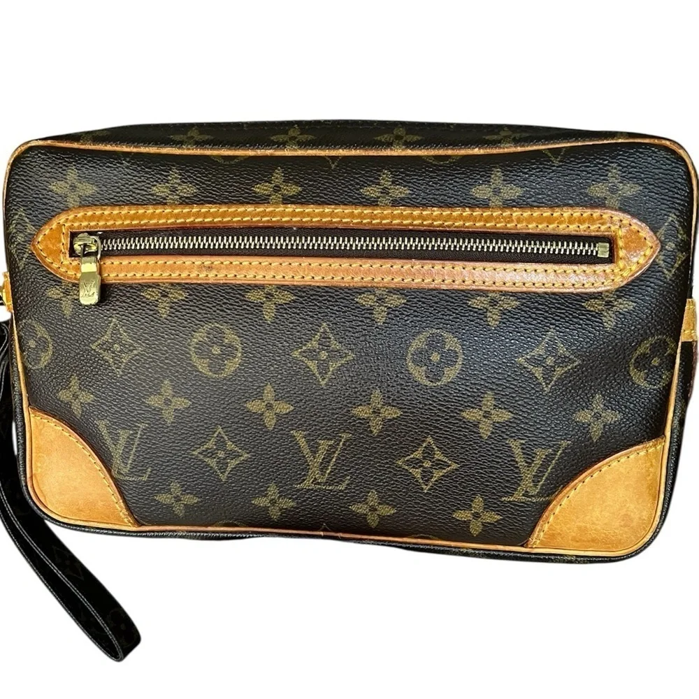 Louis Vuitton Marley Wristlet Clutch Monogram PM Dragonne Circa 2002